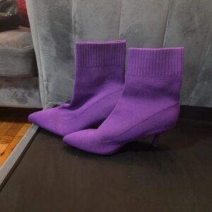 SHEIN Purple Sock Boots